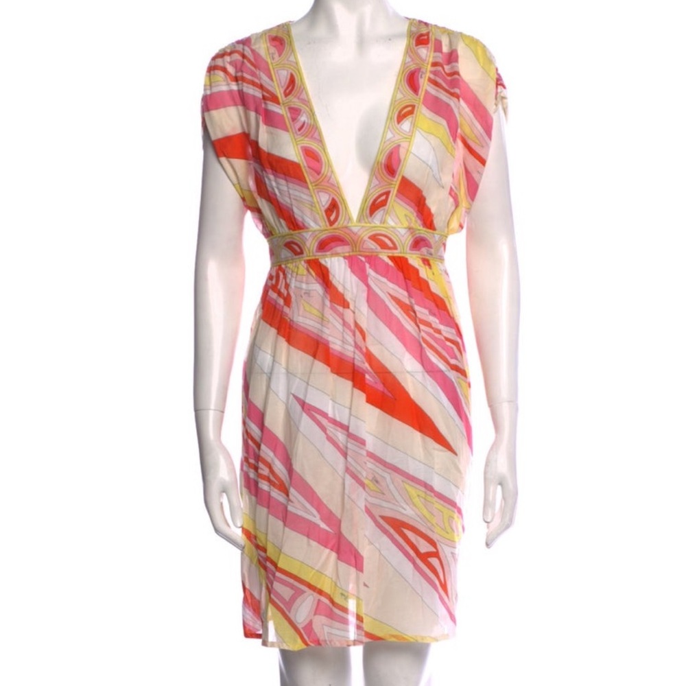 Vintage Pucci Pink and Orange Cover Up Dress
